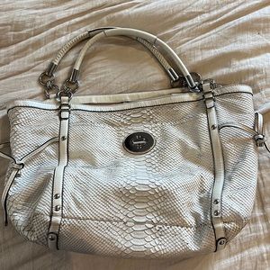 Coach Avery Embossed Croc Shoulder Bag
